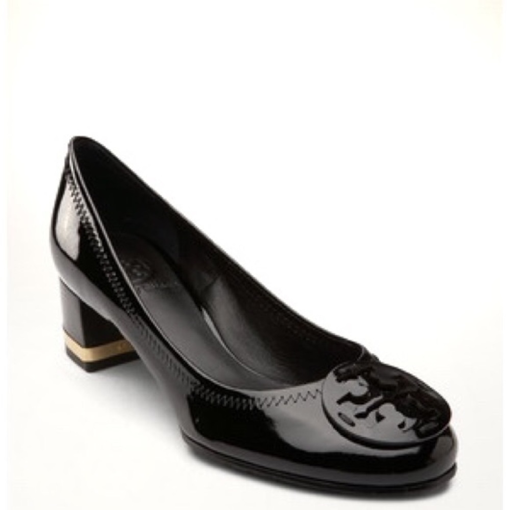 Tory Burch black Patent leather Amy pumps